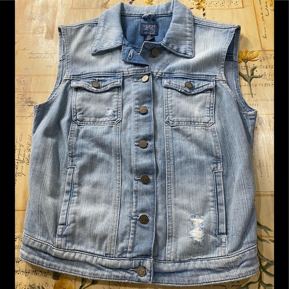 Guess jean vest - size S